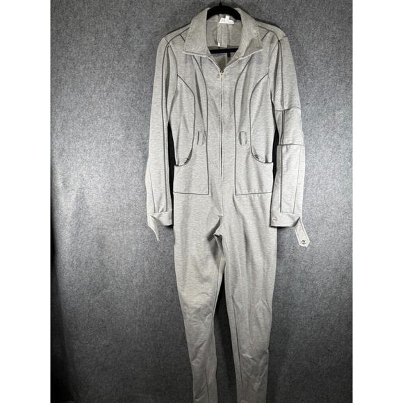 Shane Justin Runway Jumpsuit Women 3XL Gray Long Sleeve Stretch‎ Comfort Staple - Picture 1 of 7